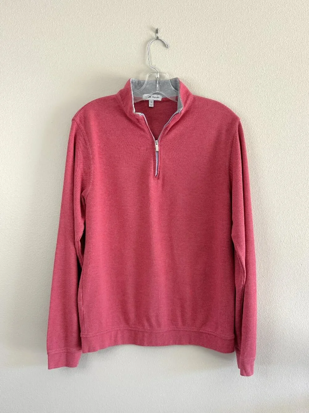 Peter Millar Crown Comfort Quarter Zip Sweater, S, Red Golf Outdoor Preppy
